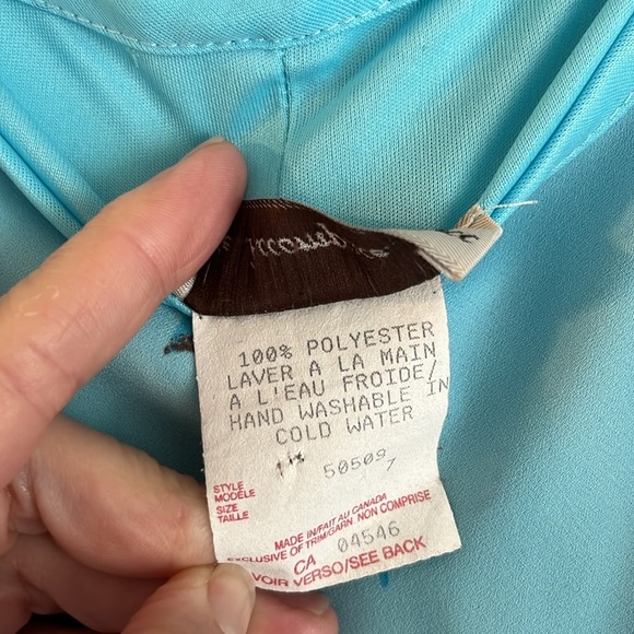 Vintage accomplice cottage core blue dress size small - Picture 4 of 7